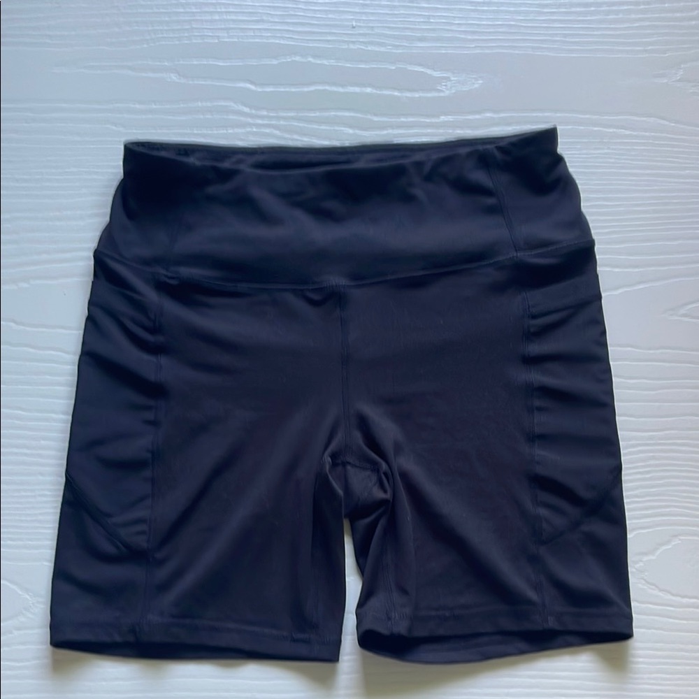 Reebok Black Bike Shorts High-Rise Athletic